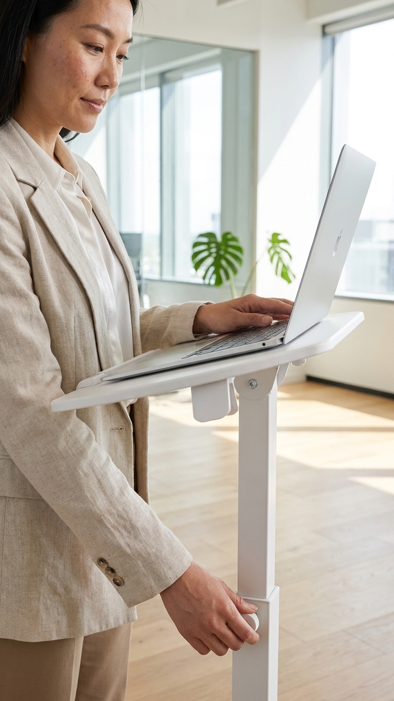 FoldiDesk - Foldable Mobile Sit Stand Desk