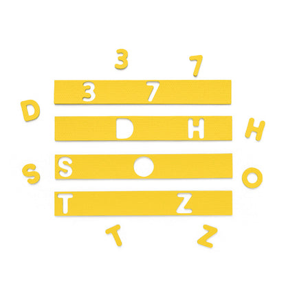 EzyVM Magnetic Yellow Alphabet & Numbers Suit