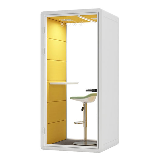 SpacePod White yellow booth from CDS
