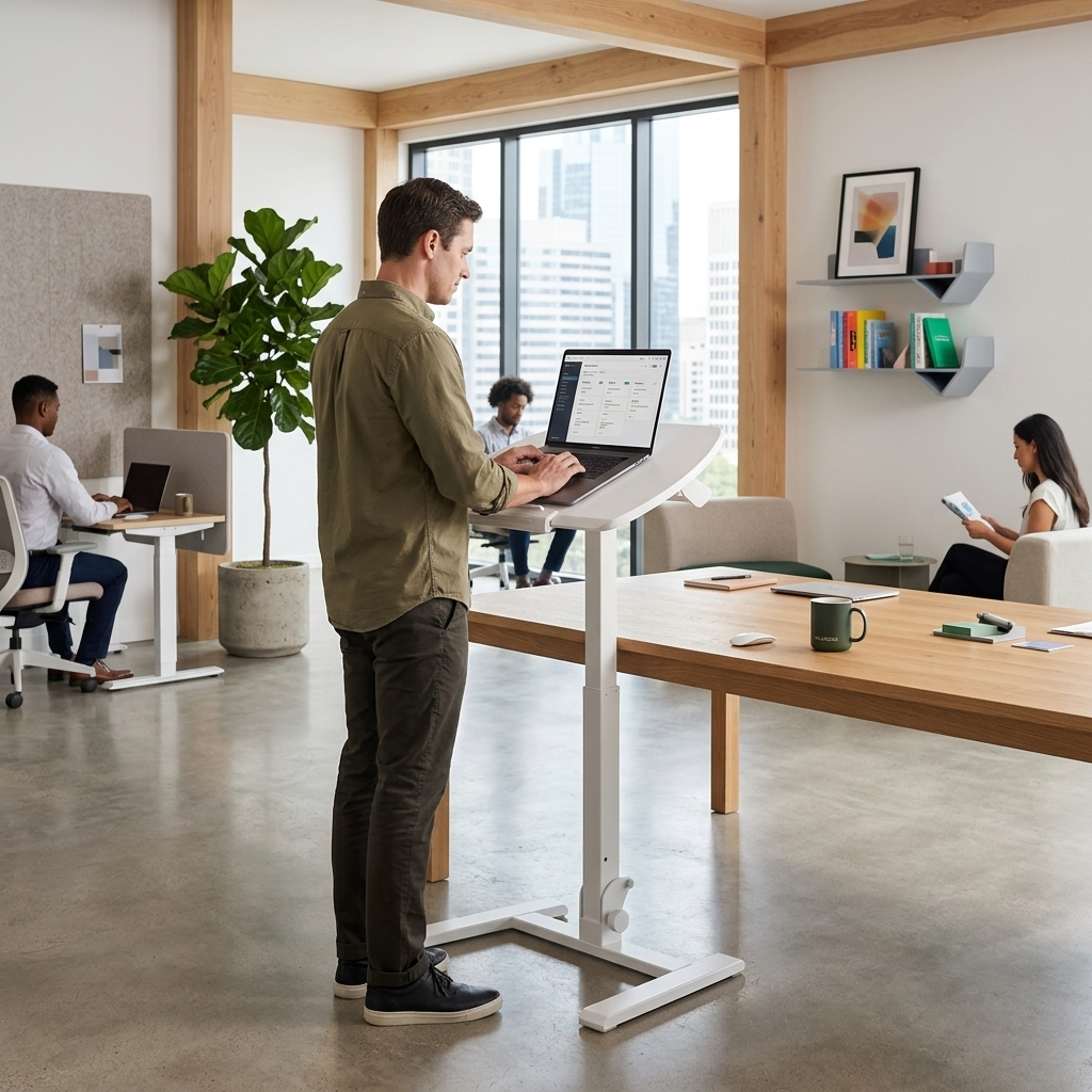 FoldiDesk - Foldable Mobile Sit Stand Desk