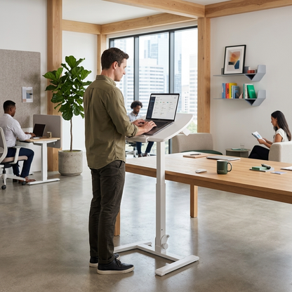 FoldiDesk - Foldable Mobile Sit Stand Desk