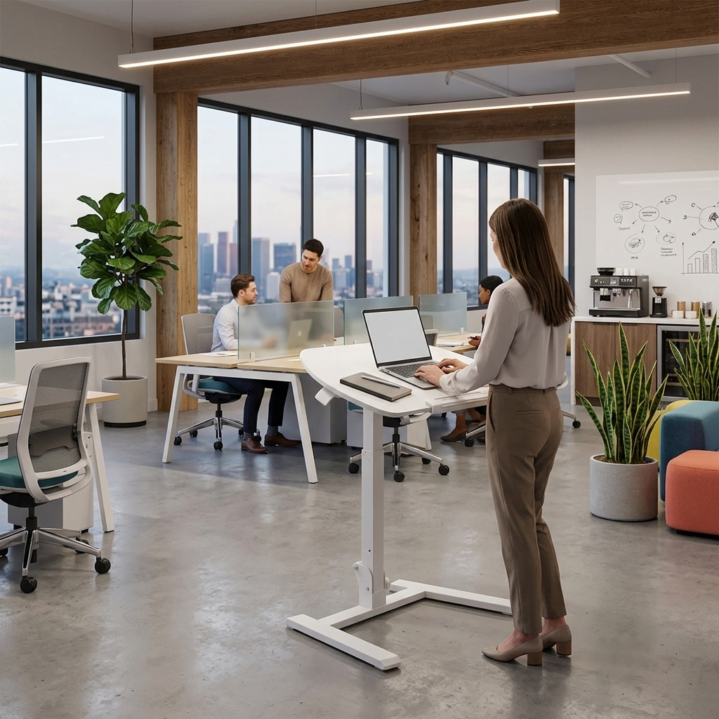 FoldiDesk - Foldable Mobile Sit Stand Desk
